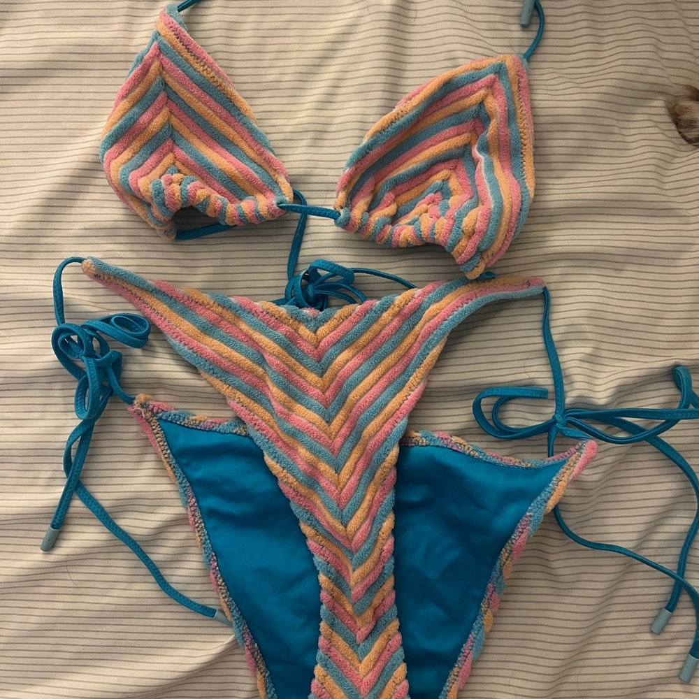 Triangl Colorful Striped Bikini Set